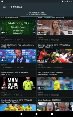 FIFA TV-Amazing Football Videos android App screenshot 2